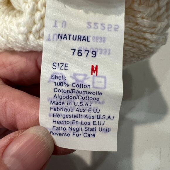 Vintage Woolrich Cable Knit Tunic Sweater Made In USA Women’s M Cotton NEW NOS - Picture 9 of 15